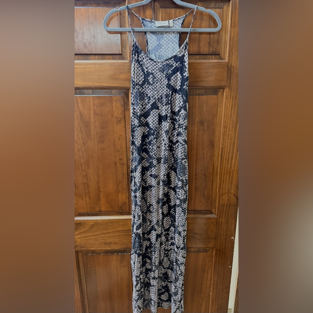 RD Style Snake Print Maxi Dress - Black and Cream